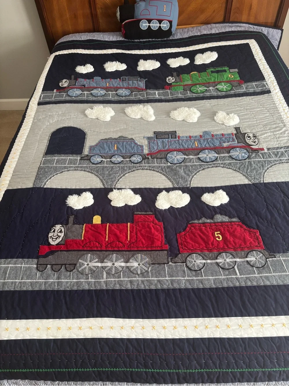 Pottery Barn Thomas The Train Comforter and Pillow